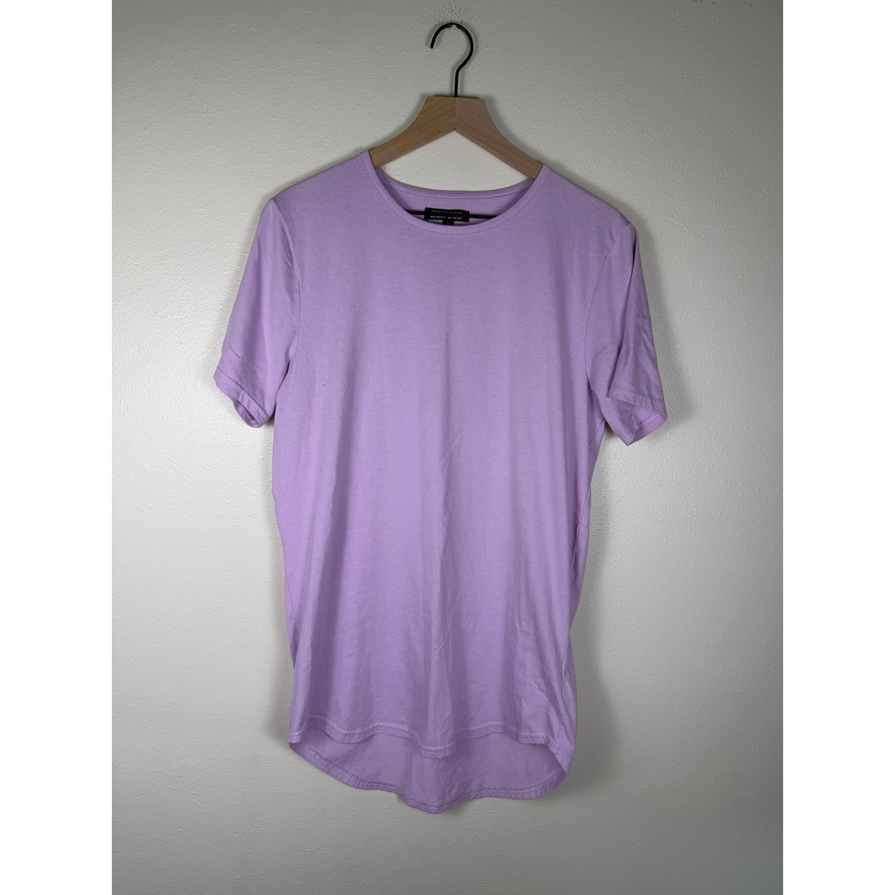ELWOOD Skater T-Shirt Mens Small Pastel Long Curved Hem Short Sleeve Crew Neck